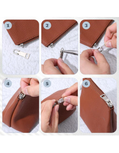 Kit de 3 Tiradores de Cremallera Metal Qulkws - Reparación Versátil 2