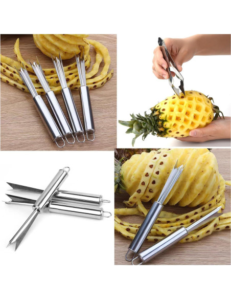Paquete de 4 Herramientas para Piña TorSor - Acero Inoxidable