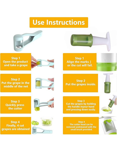 Cortador de Frutas HKLRWPR de Acero Inoxidable Verde 108g