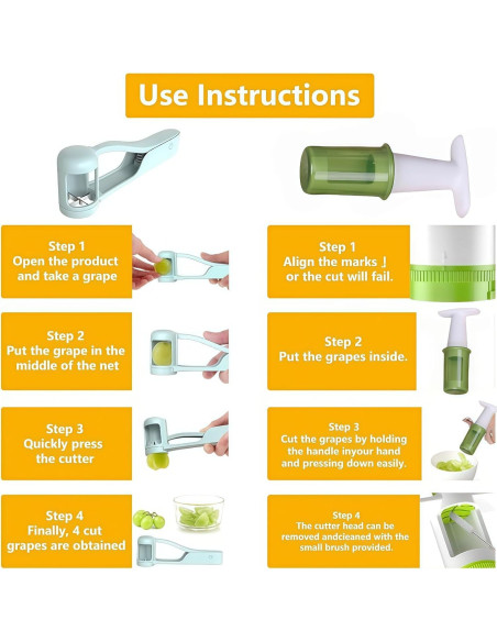 Cortador de Frutas HKLRWPR de Acero Inoxidable Verde 108g