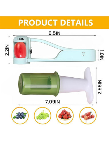 Cortador de Frutas HKLRWPR de Acero Inoxidable Verde 108g