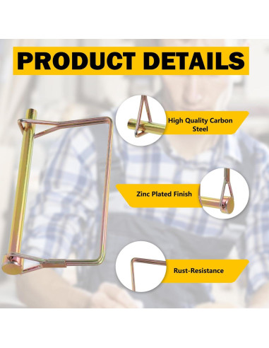 10 Piezas Pin de Enganche de Remolque 10 cm Dpyrrhic