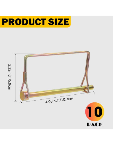10 Piezas Pin de Enganche de Remolque 10 cm Dpyrrhic
