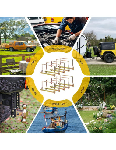 10 Piezas Pin de Enganche de Remolque 10 cm Dpyrrhic