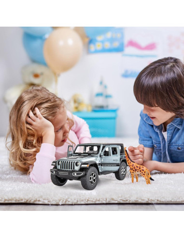 Coche de Juguete Wrangler WAKAKAC 1/32 Metal Retroceso Luz Sonido
