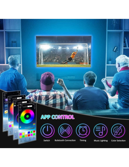 Luces LED Nexlux 4.5m RGB para TV 32-70 Pulgadas Control APP