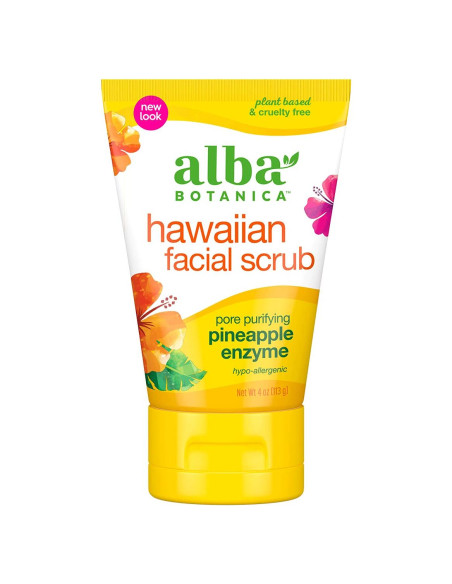 Exfoliante Facial Hawaiano Alba Botanica 113.4 g Enzima de Piña