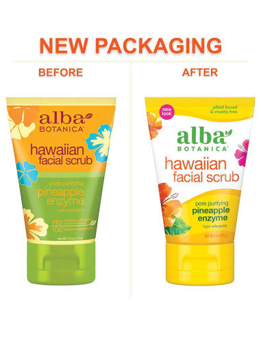 Exfoliante Facial Hawaiano Alba Botanica 113.4 g Enzima de Piña
