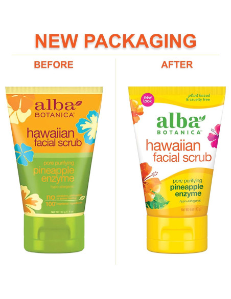 Exfoliante Facial Hawaiano Alba Botanica 113.4 g Enzima de Piña