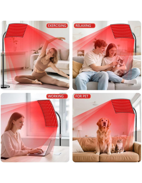 Terapia de Luz Roja XMZXMZ 660nm y 850nm Panel LED Grande