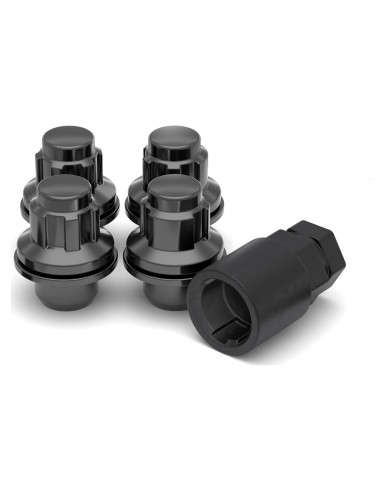 Bloqueos de Rueda White Knight M12x1.25 Cromo Negro - Paquete de 4