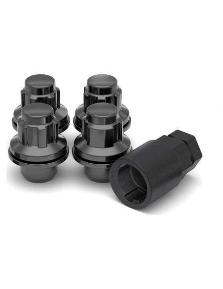 Bloqueos de Rueda White Knight M12x1.25 Cromo Negro - Paquete de 4