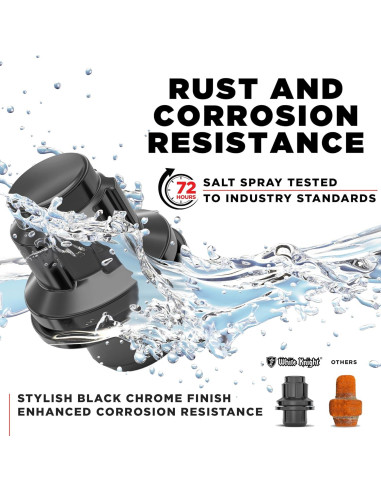 Bloqueos de Rueda White Knight M12x1.25 Cromo Negro - Paquete de 4