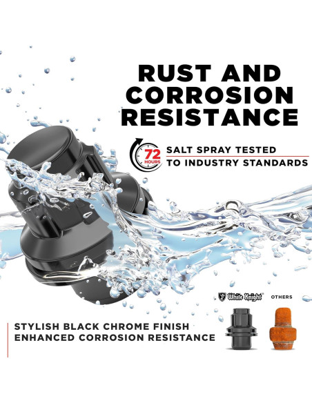 Bloqueos de Rueda White Knight M12x1.25 Cromo Negro - Paquete de 4