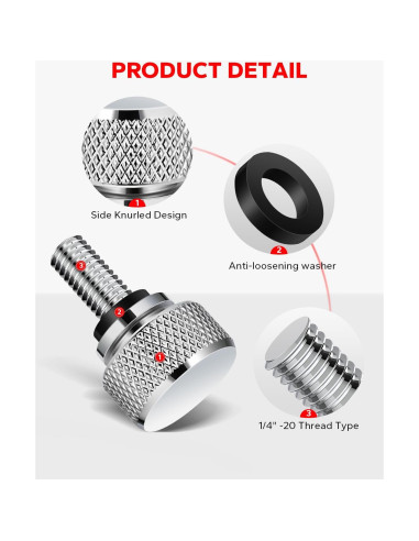 Tornillo de Asiento Trasero Cromado Amazicha para Harley 1996-2025