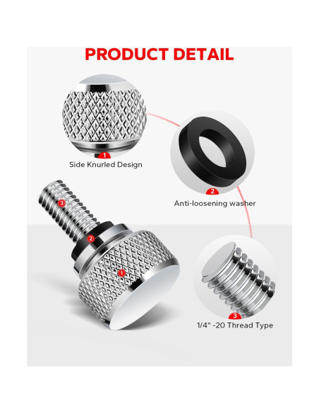 Tornillo de Asiento Trasero Cromado Amazicha para Harley 1996-2025