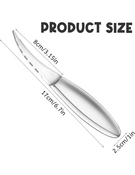 Pelador de Camarones Aiyorse de Acero Inoxidable 17x2.5cm