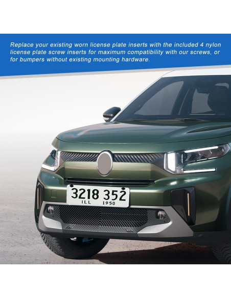 Tornillos Antirrobo MUQIDA para Placas de Matrícula - Acero Inoxidable