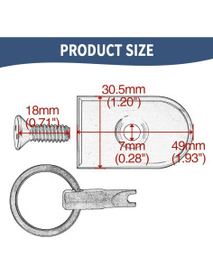 Tornillo de Asiento Antirrobo Jiataban 1/4-20 Aluminio Negro 2