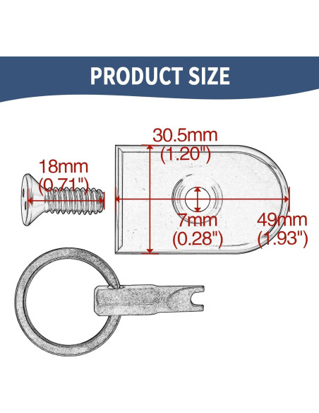 Tornillo de Asiento Antirrobo Jiataban 1/4-20 Aluminio Negro