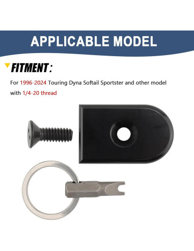 Tornillo de Asiento Antirrobo Jiataban 1/4-20 Aluminio Negro