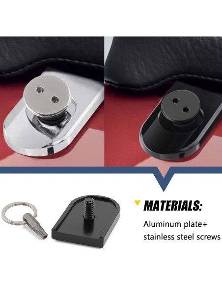 Tornillo de Asiento Antirrobo Jiataban 1/4-20 Aluminio Negro