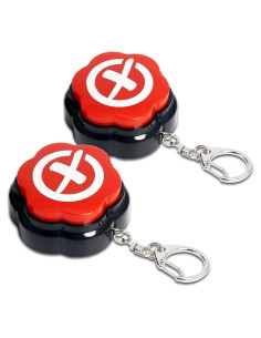 Juego de 2 Botones Incorrectos ANLIKY con Llaveros - Rojo