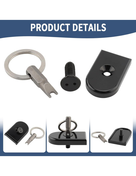 Tornillo de Asiento Antirrobo Jiataban 1/4-20 Aluminio Negro