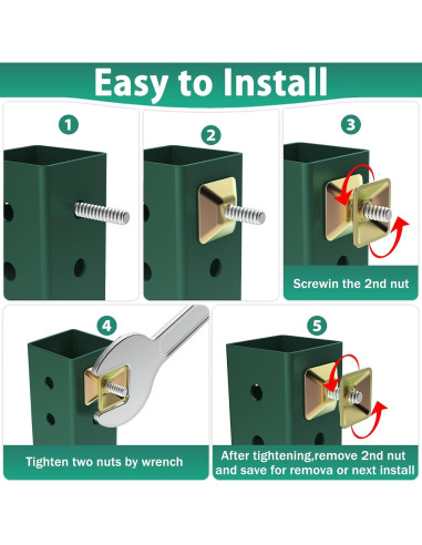 Kit de Montaje Antirrobo para Señales IRONDIY - 8 Tornillos 6.35 cm