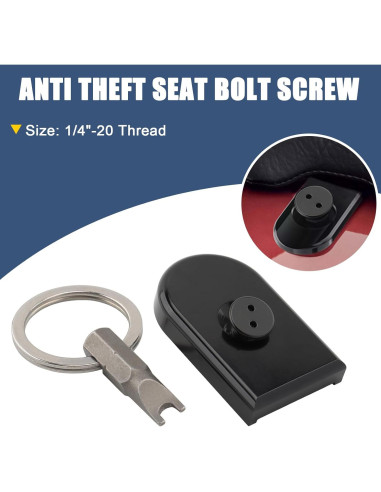 Tornillo de Asiento Antirrobo Jiataban 1/4-20 Aluminio Negro