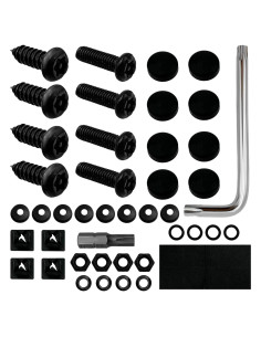 Tornillos Antirrobo para Placas de Matrícula Sylvil Negro M6