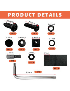 Tornillos Antirrobo para Placas de Matrícula Sylvil Negro M6 2
