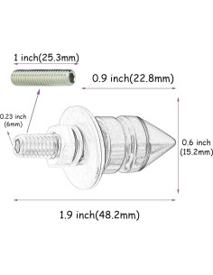 Kit de Tornillos Antirrobo para Placas de Matrícula Temzzer 4 Pcs 2