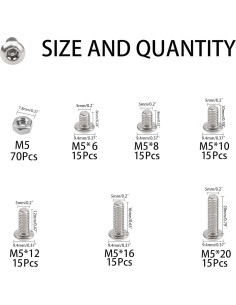 Juego de Tornillos de Seguridad Torx M5 de Acero Inoxidable 304 - 160 Piezas 2