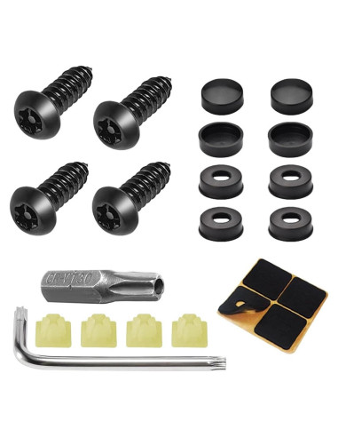 Kit de Tornillos Antirrobo para Placas de Licencia ZIMISI - 4 Juegos