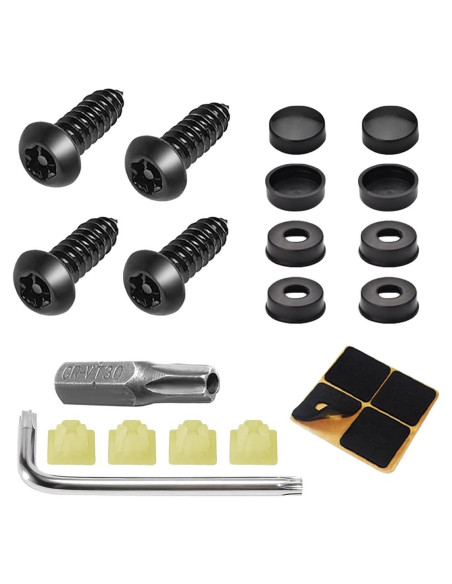 Kit de Tornillos Antirrobo para Placas de Licencia ZIMISI - 4 Juegos