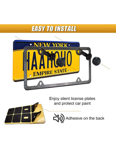 Kit de Tornillos Antirrobo para Placas de Licencia ZIMISI - 4 Juegos