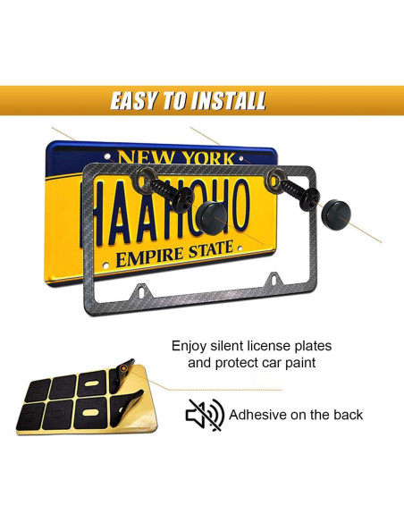 Kit de Tornillos Antirrobo para Placas de Licencia ZIMISI - 4 Juegos