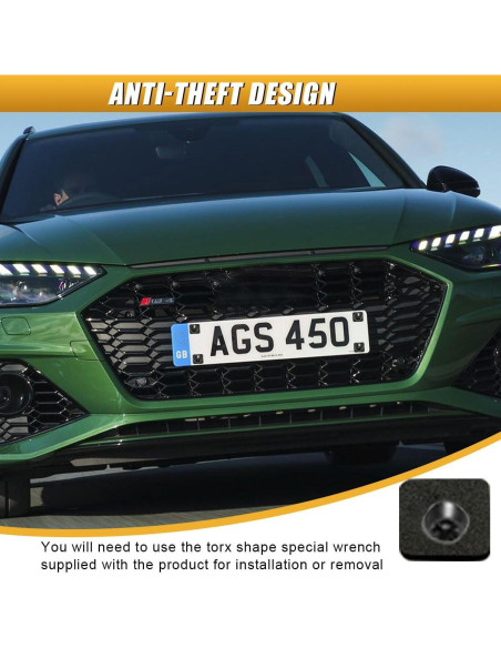 Kit de Tornillos Antirrobo para Placas de Licencia ZIMISI - 4 Juegos