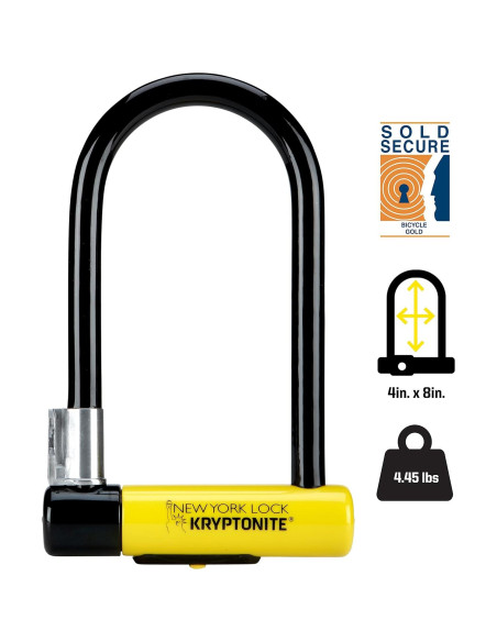 Candado U Estándar Kryptonite Nueva York 16mm Antirrobo Candado U Estándar Kryptonite Nueva York 16mm Antirrobo