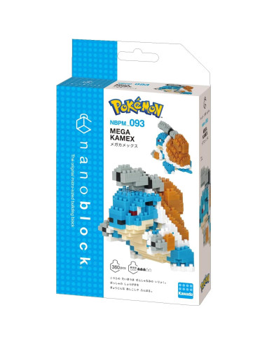 Nanoblock Mega Blastoise Pokémon - Kit de Construcción 360 Piezas