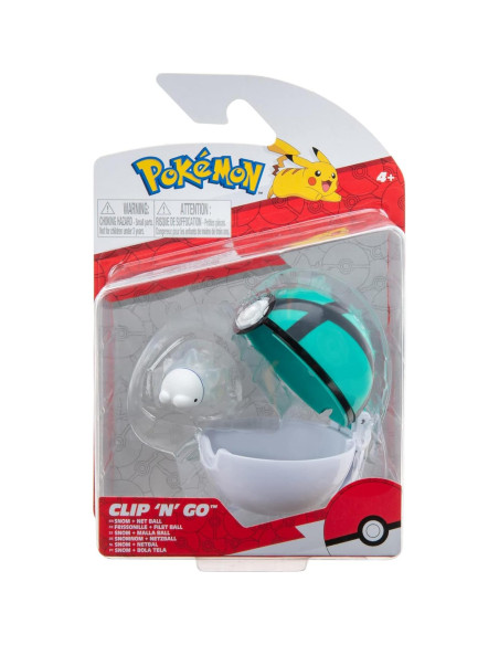 Pokémon Clip 'n' Go Pokébola Snomnom 5 cm - Jazwares