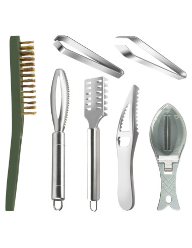 Removedor de Escamas de Pescado Openfly - Juego de 7 Piezas