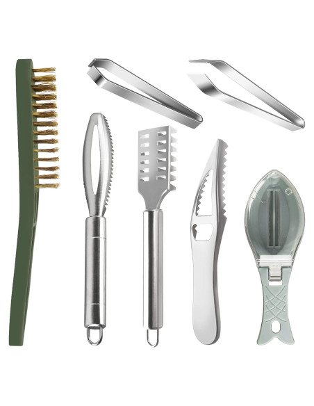 Removedor de Escamas de Pescado Openfly - Juego de 7 Piezas