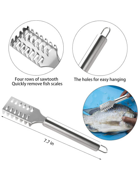 Removedor de Escamas de Pescado Openfly - Juego de 7 Piezas