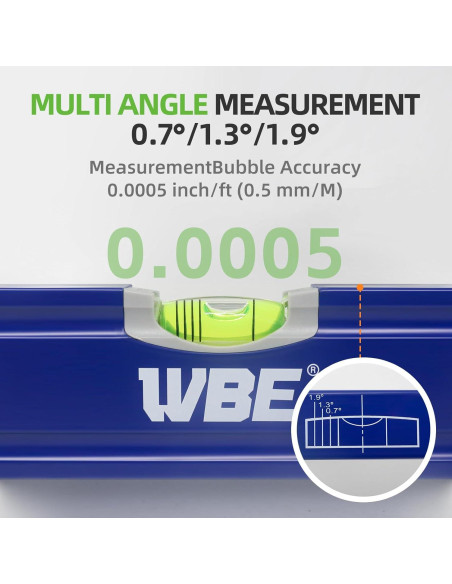 Juego de Niveles Torpedo WBE 4 Piezas Aluminio 40.64 cm