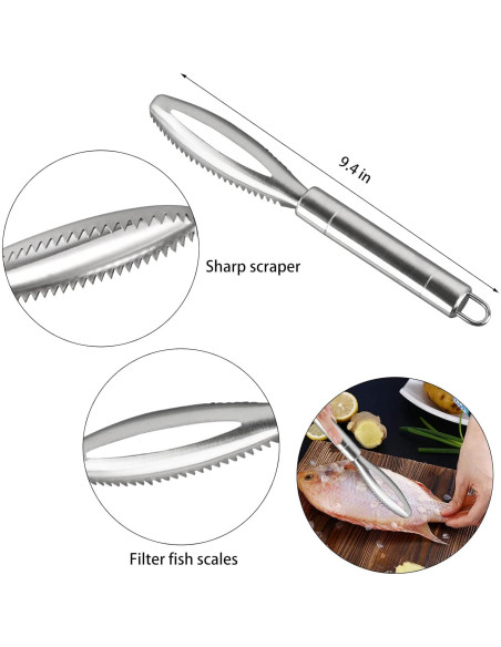 Removedor de Escamas de Pescado Openfly - Juego de 7 Piezas