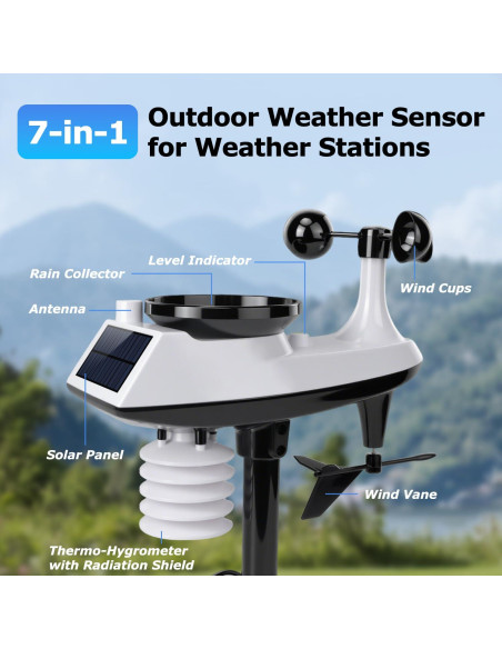 Estación Meteorológica Inalámbrica Maxcio 10 en 1 con Sensor Exterior