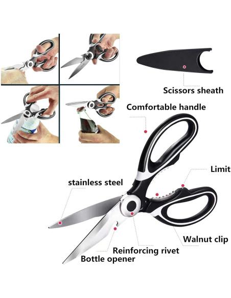 Kit de Cuchillos de Pesca YLINSHA 7 Piezas con Guantes y Cepillo