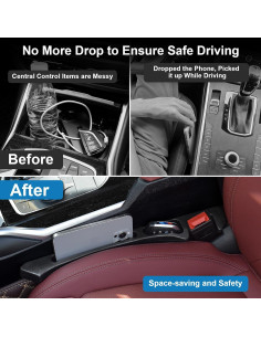 Organizador de Espacio entre Asientos de Coche Ricozoda 2PCS Negro 2